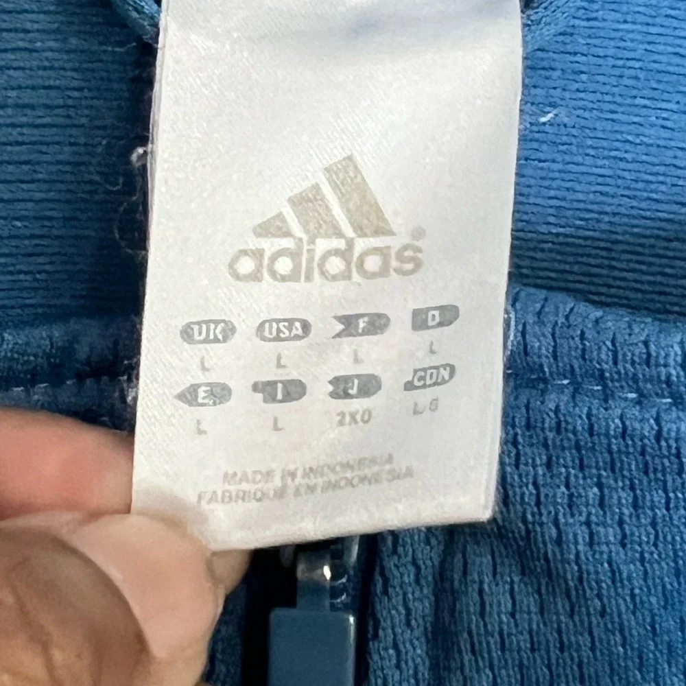 Adidas Men’s Track Jacket - Blue - Size Large (AZF001)